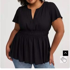 Torrid Babydoll Flutter Sleeve Blouse Size 4x (26)